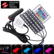 Universal Remote-Controlled LED Interior Footwell Lighting Kit